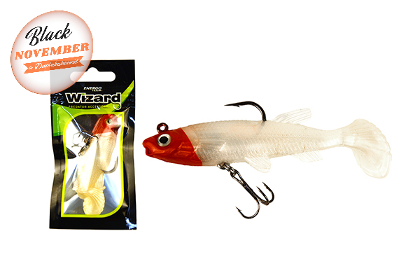 WIZARD SWIMBAIT PADDLE SHAD 2 INCH RED WHITE